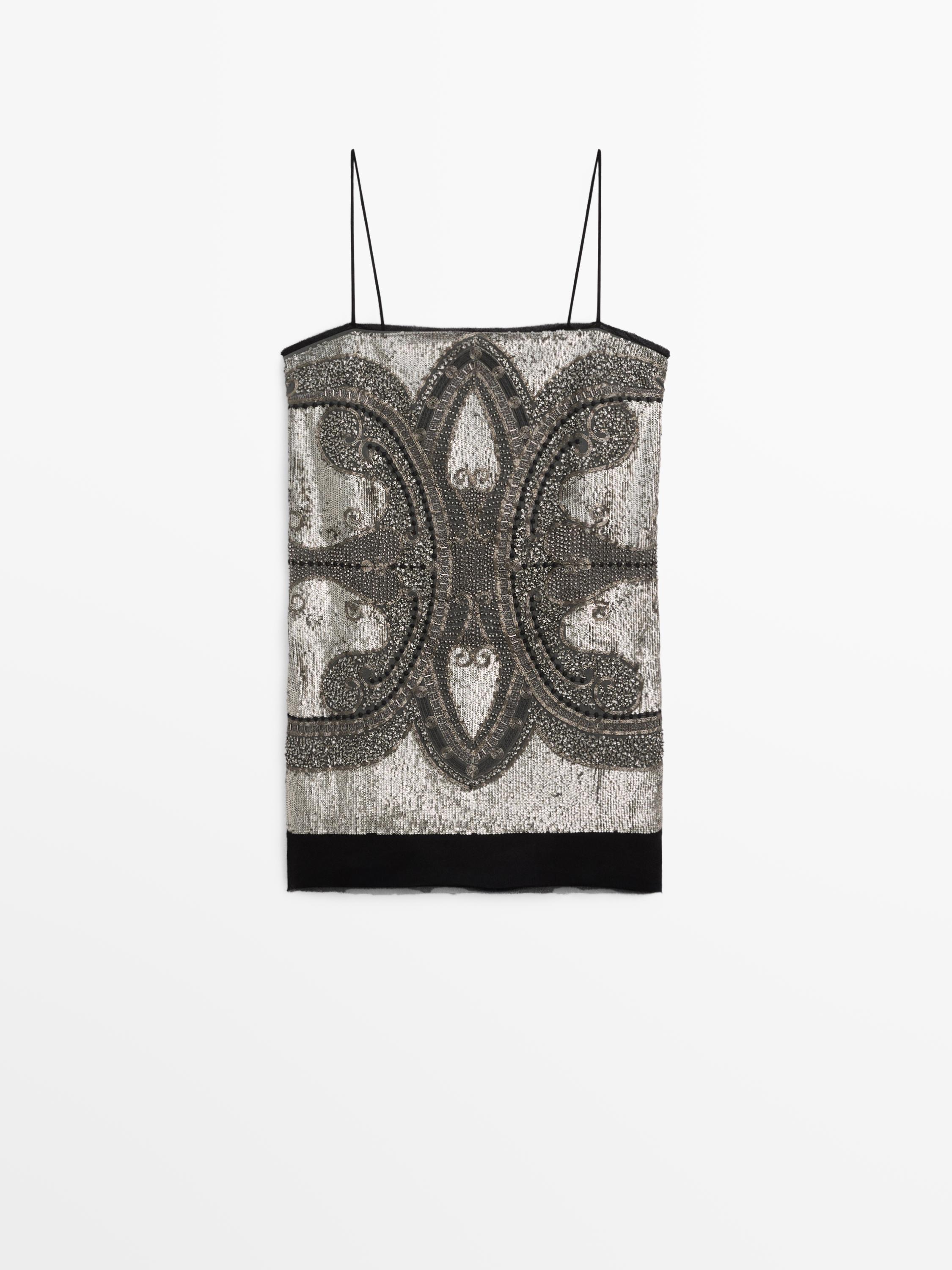 Short dress with embroidery - STUDIO